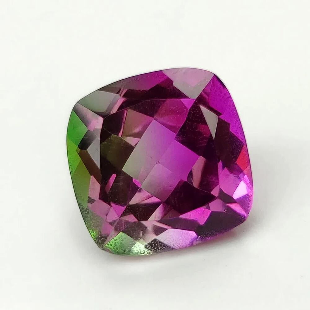 Natural Quartz Doublet, Pink & Green Watermelon, 5.79 ct, 11x11mm